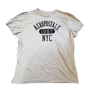 Unisex Men’s Women’s Aeropostale T-Shirt Size 2XL Tan Color Y2K